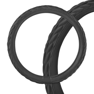 Изображение Оплетка кожаная XL Черная SKYWAY с плетением ECO