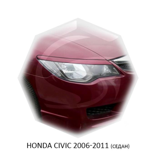 Изображение Реснички на фары HONDA CIVIC 2006-2011г (седан) под покраску 2 шт. 