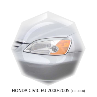 Изображение Реснички на фары HONDA CIVIC EU 2000-2005г (хетчбек) под покраску 2 шт.