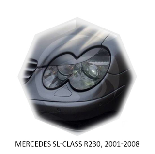 Изображение Реснички на фары MERCEDES SL-class R230 2001-2008г под покраску 2 шт.