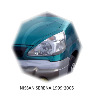 Изображение Реснички на фары NISSAN SERENA 1999-2005г под покраску 2 шт.  