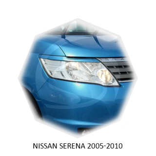 Изображение Реснички на фары NISSAN SERENA 2005-2010г под покраску 2 шт.