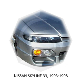 Изображение Реснички на фары NISSAN SKYLINE 33 1993-1998г под покраску 2 шт. 