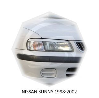 Изображение Реснички на фары NISSAN SUNNY 1998-2002г под покраску 2 шт.