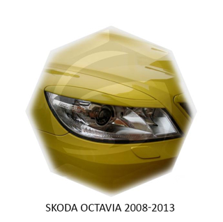 Изображение Реснички на фары SKODA OCTAVIA 2008-2013г  под покраску 2 шт.