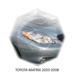 Изображение Реснички на фары TOYOTA MATRIX 2003-2008г под покраску 2 шт. 