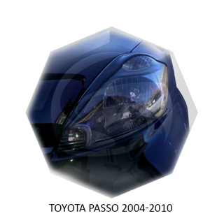 Изображение Реснички на фары TOYOTA PASSO 2004-2010г под покраску 2 шт.  