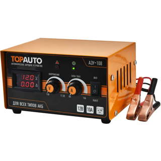 Изображение Зарядное устройство аккумулятора 0,5-10А TOPAUTO АЗУ-108 (6/12В до 150А/ч)