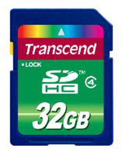 Изображение Модуль памяти SD 32 Gb Transcend  Class 4  