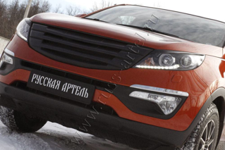 Изображение Решетка радиатора Kia Sportage 2011 с сеткой металлик (Вариант 3)