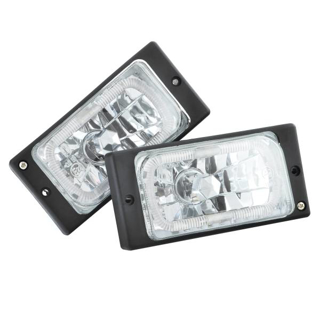 Изображение Фары противотуманные пластик  DLAA/SKYWAY доп.подсветка LED по краю фары Белые H3 12V 55W (2 шт) CV084LB W