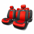 Изображение Чехлы сиденья сетка AUTOPROFI EXTREME Черно/Красный XTR-803 BK/R