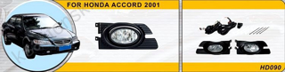 Изображение Фары противотуманные пластик Honda Accord 2001г белые (W) H3 12V 55W (2шт) HD-090