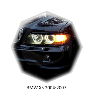 Изображение Реснички на фары BMW X5 2004-2007г  под покраску 2 шт.