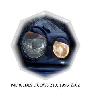 Изображение Реснички на фары MERCEDES E-class 210 1995-2002г под покраску 2 шт.