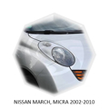 Изображение Реснички на фары NISSAN MARCH, MICRA  2002-2010г под покраску 2 шт. 