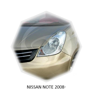 Изображение Реснички на фары NISSAN NOTE 2009-2013г под покраску 2 шт.