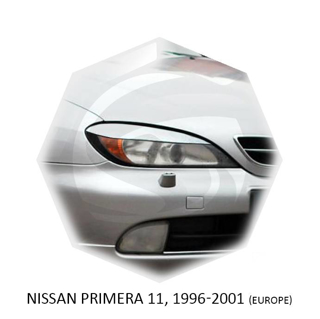 Изображение Реснички на фары NISSAN PRIMERA 11 1996-2001г (европеец) под покраску 2 шт. 