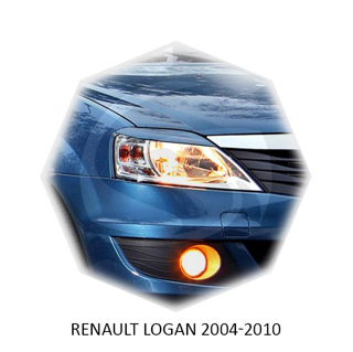 Изображение Реснички на фары RENAULT LOGAN 2004-2012г под покраску 2 шт.
