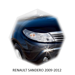Изображение Реснички на фары RENAULT SANDERO 2009-2014г под покраску 2 шт.