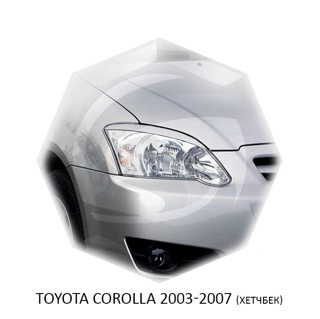 Изображение Реснички на фары TOYOTA COROLLA 2003-2007г (хетчбек) под покраску 2 шт.