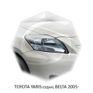 Изображение Реснички на фары TOYOTA YARIS (седан), BELTA 2005г-  под покраску 2 шт.