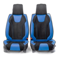 Изображение Накидки на сиденье Car Performance передние 2 шт алькантара + экокожа синие