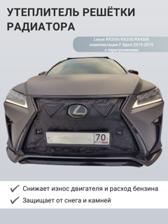 Изображение Утеплитель радиатора Lexus RX200t/RX350/RX450h комплектации F Sport 2015-2019 с парктрониками